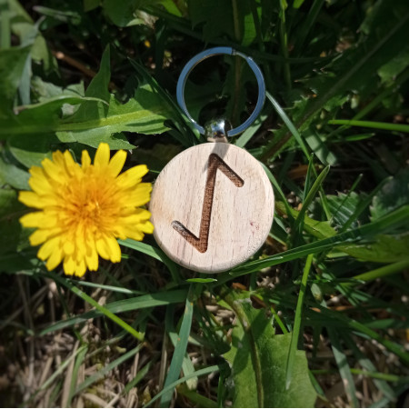 БРЕЛОК ДЕРЕВ'ЯНИЙ РУНА ЕЙВАЗ РУЧНА РОБОТА (KEY LOCK WOODEN FLEECE AVAZ HANDMADE)